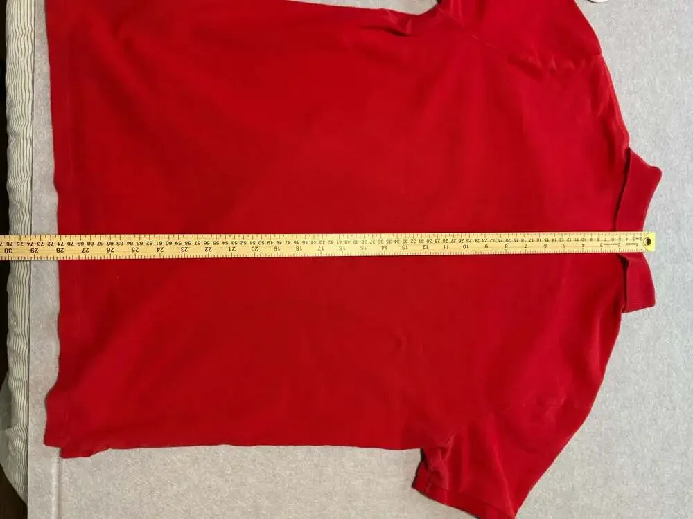 Polo Ralph Lauren Custom Slim Fit Red Short Sleeve Polo Shirt Men's Large